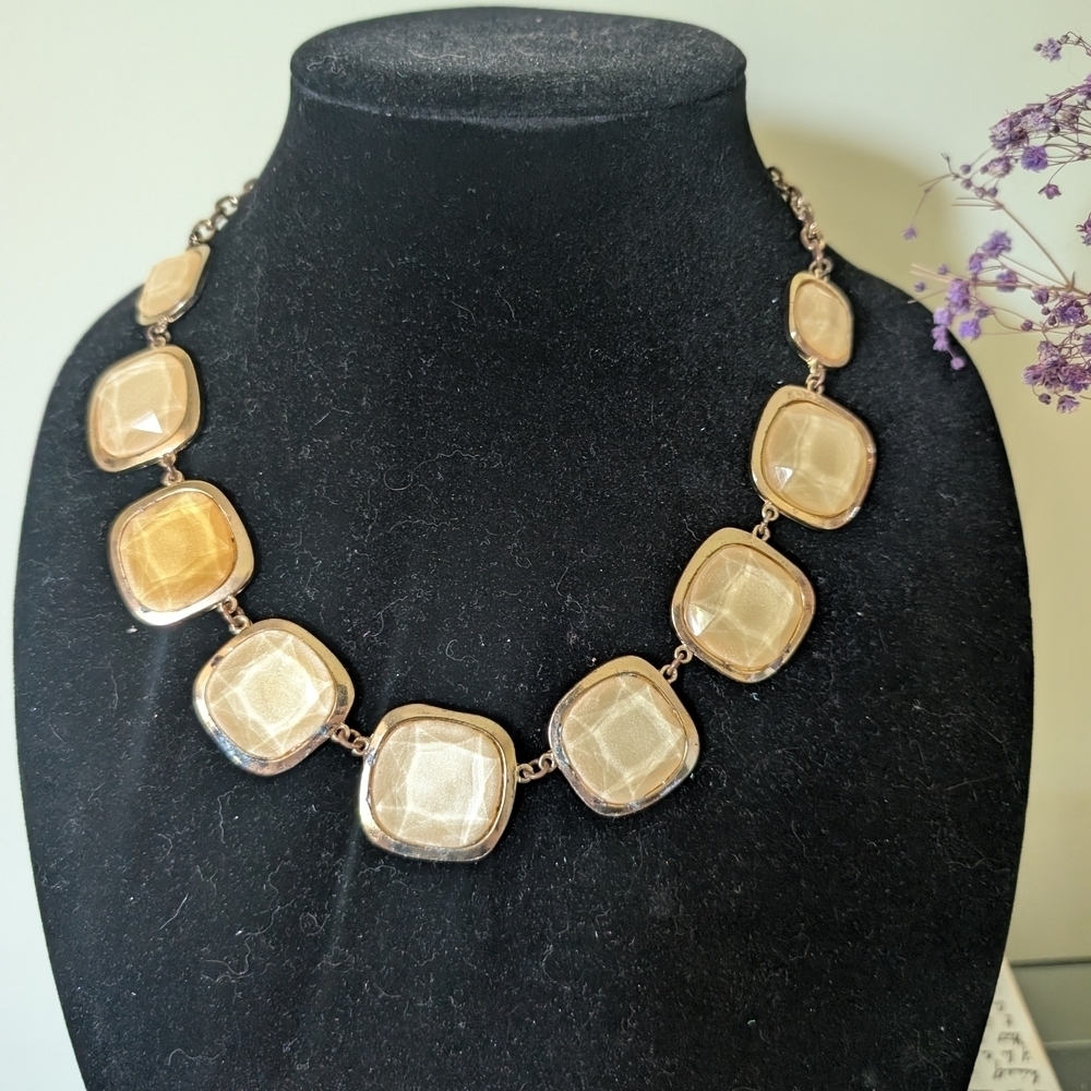Elegant Statement Goldtone Necklace